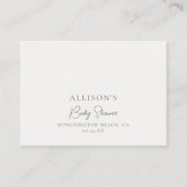 Diaper Raffle Boho Pampas Greenery Arch Neutral Begleitkarte (Rückseite)