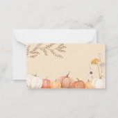 Diaper Raffle Boho Pumpkin Baby Dusche Mitteilungskarte (Rückseite)