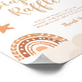 Diaper Raffle Boho Rainbow Sign Poster (Ecke)