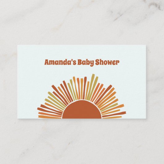 Diaper Raffle Boho Retro Boy Baby Dusche Begleitkarte (Rückseite)