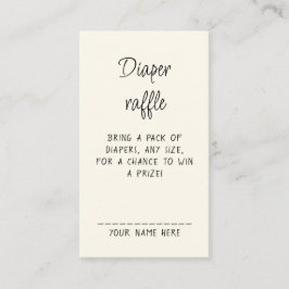 Diaper Raffle Book Library Themed Baby Shower  Begleitkarte