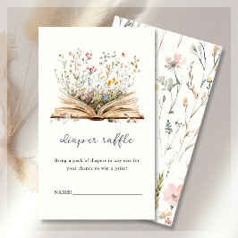 Diaper Raffle | Book Themed Baby Dusche Begleitkarte