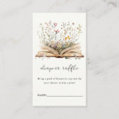 Diaper Raffle | Book Themed Baby Dusche Begleitkarte (Vorderseite)