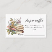 Diaper Raffle | Book Themed Baby Dusche Begleitkarte (Vorderseite)