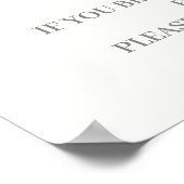 Diaper Raffle Butterfly-Zeichen Poster (Ecke)