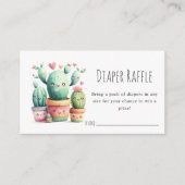 Diaper Raffle | Cactus Baby Shower Begleitkarte (Vorderseite)
