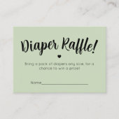 Diaper Raffle Card Begleitkarte (Vorderseite)
