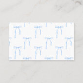 Diaper Raffle Card Blue Bow Visitenkarte (Rückseite)