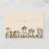 Diaper Raffle Card – Cottage Village Baby Shower Begleitkarte (Rückseite)