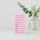 Diaper Raffle Card Tickets | Elegant Insert (Stehend Vorderseite)