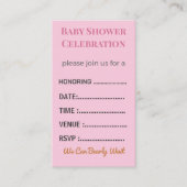 Diaper Raffle Card Tickets | Elegant Insert (Vorderseite)