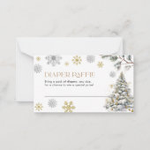Diaper Raffle Card Winter Wonderland Mitteilungskarte (Vorderseite)