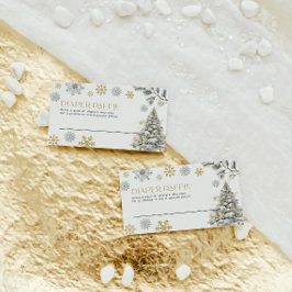Diaper Raffle Card Winter Wonderland Mitteilungskarte