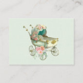 Diaper Raffle Carriage Bows Green Gingham Begleitkarte (Rückseite)