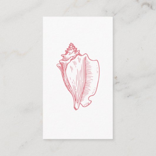 Diaper Raffle Chic Pink Seashell Baby Dusche Begleitkarte (Rückseite)
