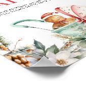 Diaper Raffle Christmas Gingerbread Baby Shower Poster (Ecke)