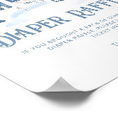 Diaper raffle Christmas village Winter Baby Shower Poster (Ecke)