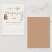 Diaper Raffle Clothesline Babydusche Begleitkarte (Vorne/Hinten)