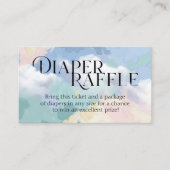 Diaper Raffle Cloud Nine Pastel Baby Dusche Begleitkarte (Vorderseite)
