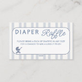 Diaper Raffle Coffe Brunch Dusty Blue Baby Shower Begleitkarte (Vorderseite)