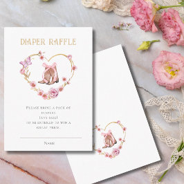 Diaper Raffle Cowgirl Babydusche Begleitkarte