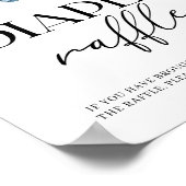 Diaper Raffle Denim Blue Jean Baby Shower Poster (Ecke)