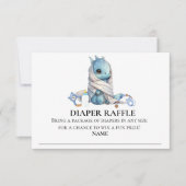 Diaper Raffle Dragon Baby Dusche Einladung (Vorderseite)