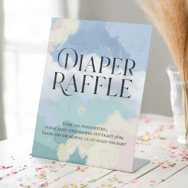 Diaper Raffle Dreamy Cloud Nine Baby Dusche Sockelschild