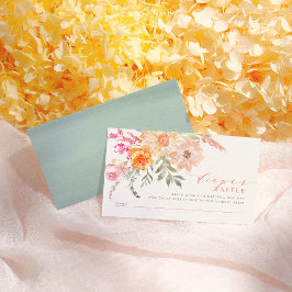 Diaper Raffle | Dusche und Aquamarine Frühjahrsdus Begleitkarte