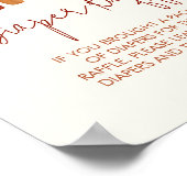 Diaper Raffle Earth Tone Boho Rainbow Tropical Poster (Ecke)