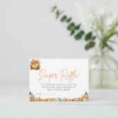 DIAPER RAFFLE Ein kleiner Kürbisfallen Herbst Begleitkarte (Stehend Vorderseite)