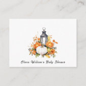 DIAPER RAFFLE Ein kleiner Kürbisfallen Herbst Begleitkarte (Rückseite)