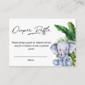 Diaper Raffle Elephant Dschungel Begleitkarte (Vorderseite)