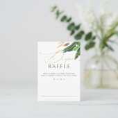 Diaper Raffle Exotic Foliage Babydusche Visitenkarte (Stehend Vorderseite)