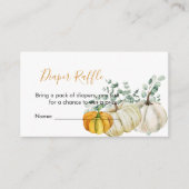 Diaper Raffle Fall Pumpkin Orange Greenerie Begleitkarte (Vorderseite)