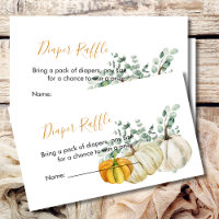 Diaper Raffle Fall Pumpkin Orange Greenerie