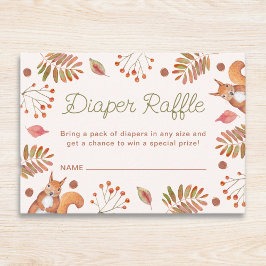 Diaper Raffle Fall Thema Thema Kinderdusche Begleitkarte
