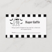 Diaper Raffle Funny Boo Halloween-Party Umschließu Begleitkarte (Vorderseite)