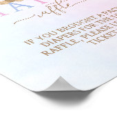 Diaper Raffle Game Sign Gender Reveal Baby Shower Poster (Ecke)