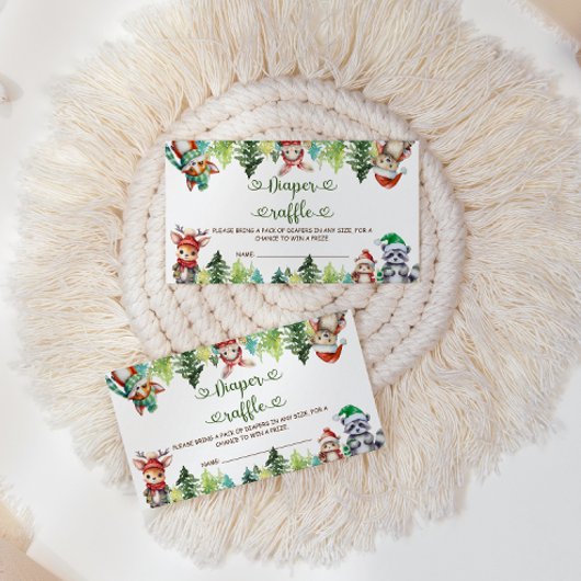 Diaper Raffle Game Weihnachtsdusche Begleitkarte