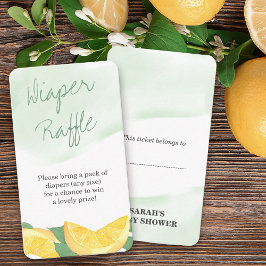 Diaper Raffle Gedicht Citrus Lemon Neutral Begleitkarte