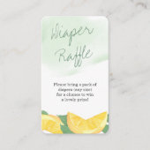 Diaper Raffle Gedicht Citrus Lemon Neutral Begleitkarte (Vorderseite)