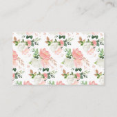 Diaper Raffle Girl Woodland Animals Baby Dusche en Begleitkarte (Rückseite)