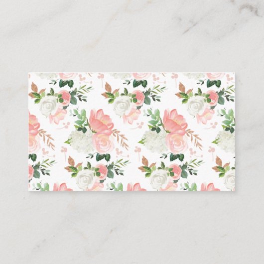 Diaper Raffle Girl Woodland Animals Baby Dusche en Begleitkarte (Rückseite)