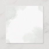 Diaper Raffle Greenery Baby Dusche Quadratische Visitenkarte (Rückseite)