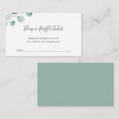 Diaper Raffle Greenery Eucalyptus Baby Shower Begleitkarte (Vorne/Hinten)
