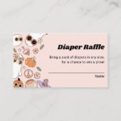 Diaper Raffle Groovy Halloween Ghost Baby Dusche Begleitkarte (Vorderseite)