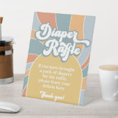 Diaper Raffle Groovy Retro Sunshine Sockelschild (In SItu)