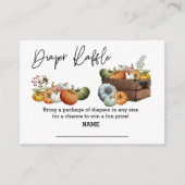 Diaper Raffle Halloween Autumn Pumpkin Begleitkarte (Vorderseite)
