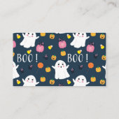 Diaper Raffle Halloween Dark Blue Enclosure Card Begleitkarte (Rückseite)